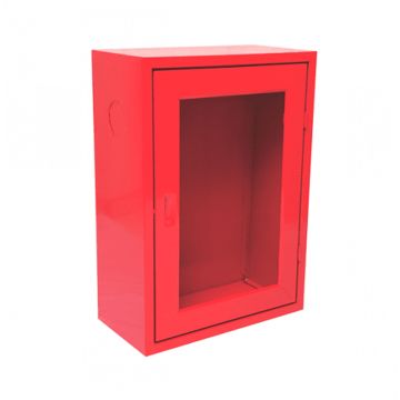 Caixa de Mangueira Hidrante Metálica Sobrepor com Visor Padrão Rio 70x50x25cm