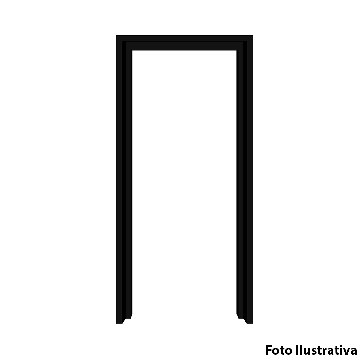 Marco Porta Corta Fogo Preto Chumbado 80x210 Portex