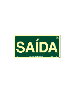 Placa fotoluminescente saída duas faces de PVC