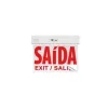 Placa de sinalização saída de emergência LED SLIM autônoma 24x18cm - duas faces Placa de sinalização saída de emergência LED SLIM autônoma 24x18cm - duas faces