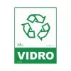 Placa lixo reciclável vidro de PVC 15 x 20cm Placa lixo reciclável vidro de PVC 15 x 20cm
