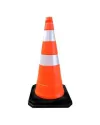 Cone PVC 75cm com fitas refletivas e base de borracha Cone PVC 75cm com fitas refletivas e base de borracha